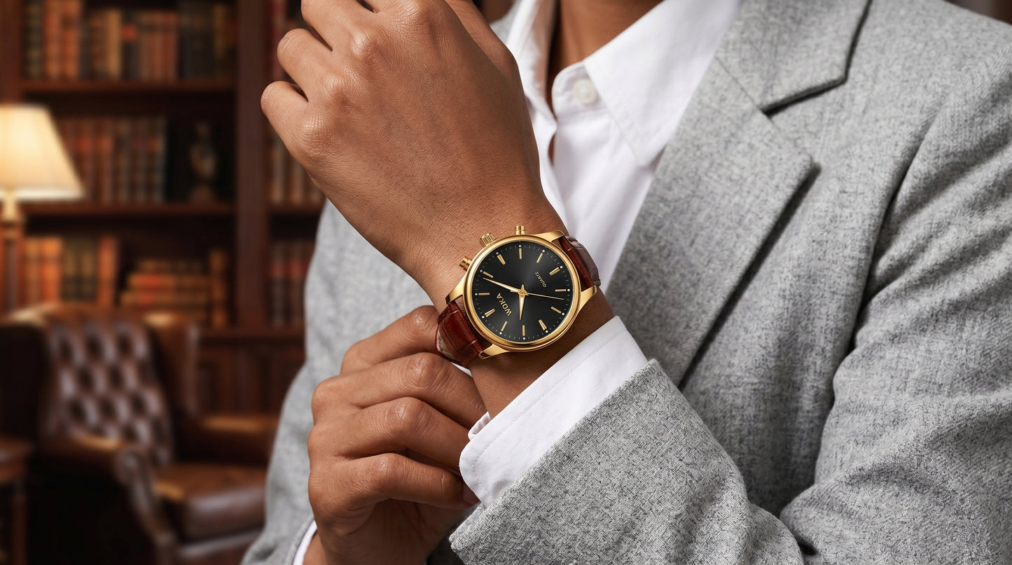Montres Homme Quartz Cadran Baton 2 couleurs