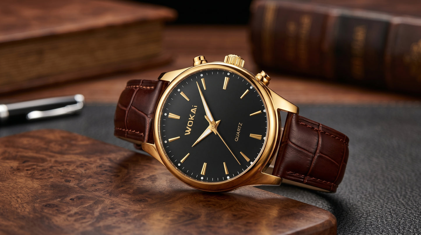 Montres Homme Quartz Cadran Baton 2 couleurs