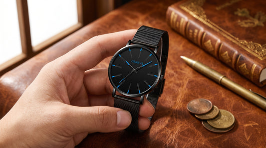 Montre Geneva Noir et Bleu