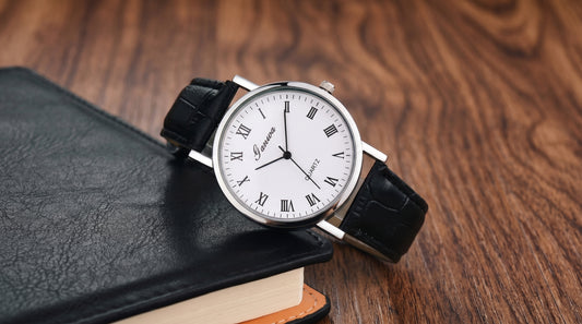 Montre Geneva Quartz Noir et blanc